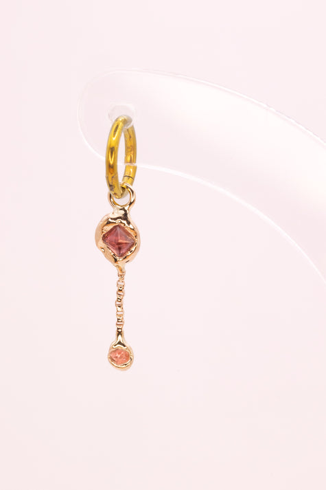 Pink Sapphire Droplet charm