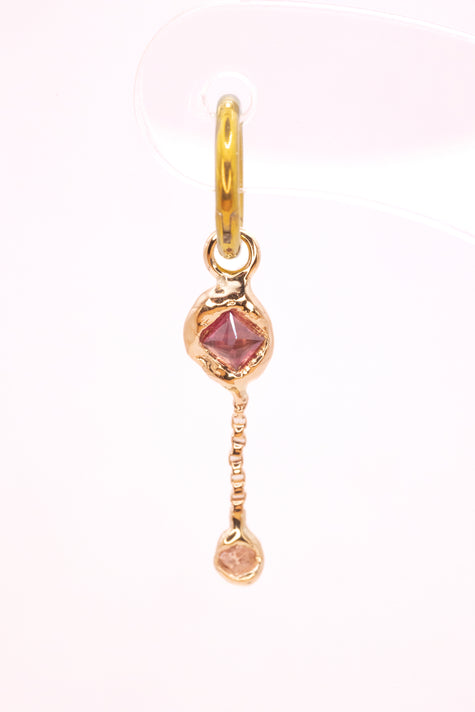 Pink Sapphire Droplet charm