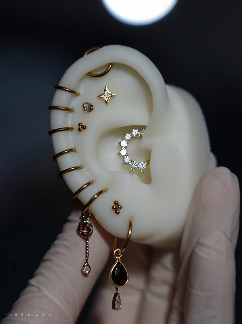 Pink Sapphire Droplet charm